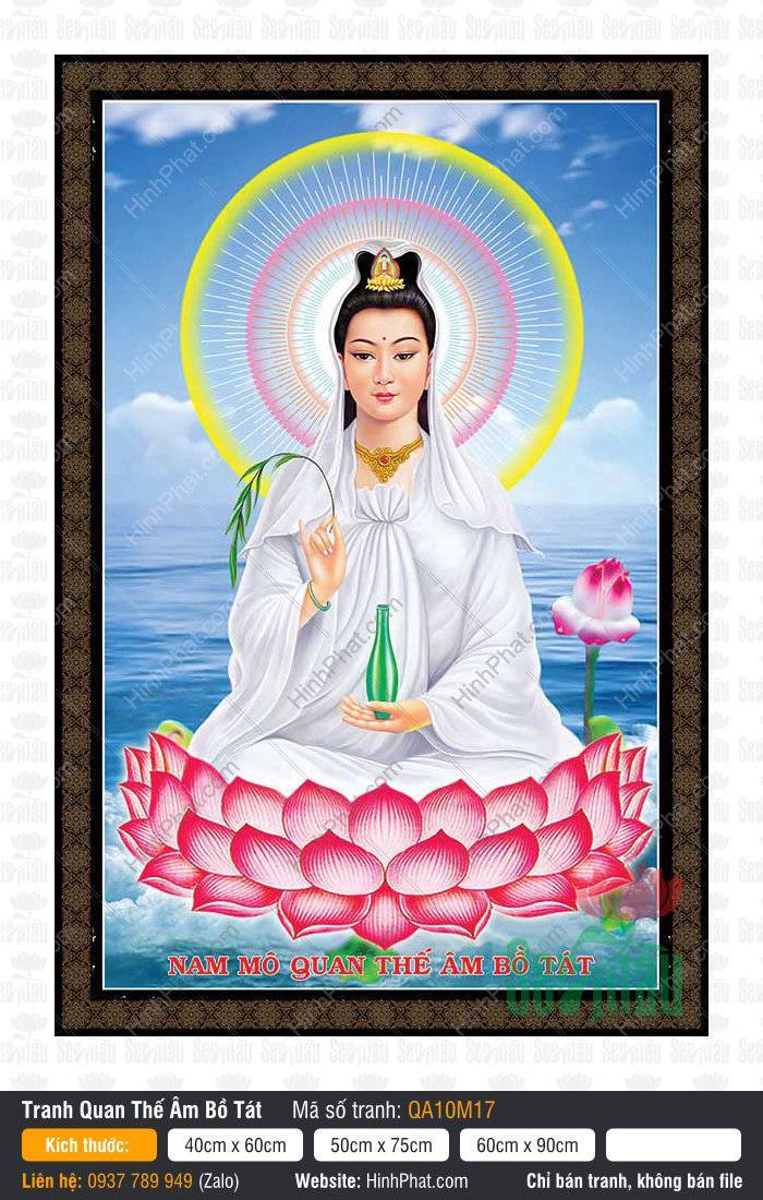 Hinh Quan Am Bo Tat Dep Nhat QA10M17 Hinh Quan Am Bo Tat Dep Nhat QA10M17 ngự đài sen hồng thắm giữa biển trời xanh