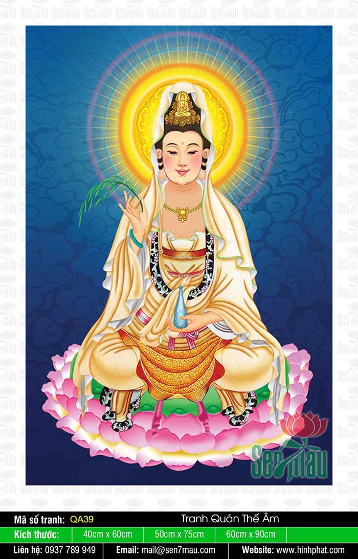 Tranh Phật Quan Âm Đẹp