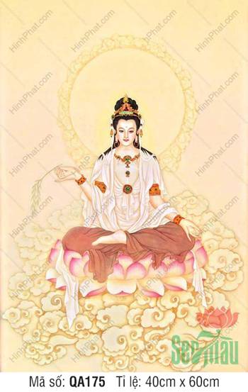 Bồ Tát Quán Thế Âm QA175, an tọa đài sen mây vàng