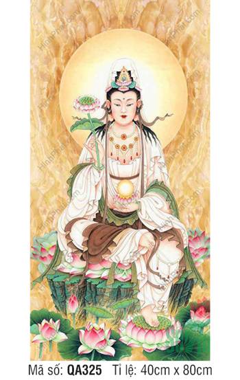 Hình Bồ Tát Quan Thế Âm QA325, tay cầm viên bảo châu