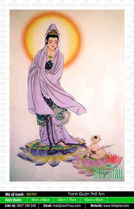Hình Phật Quan Âm Bồ Tát Đẹp Nhất - QA101