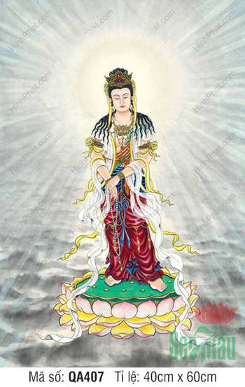 Phật Quan Âm Đẹp QA407, Tôn Ảnh Quán Thế Âm Bồ Tát