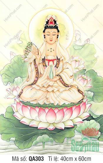 Quan Thế Âm QA303, Quán Thế Âm an tọa đài sen hồng