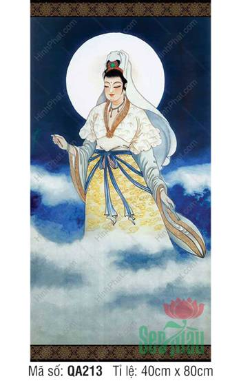 Tôn Ảnh Quan Thế Âm QA213, Quán Thế Âm hiện thân trên mây