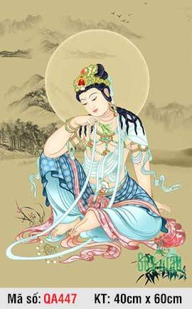 Tranh Mẹ Quán Thế Âm Bồ Tát QA447, Hình Mẹ Quan Âm