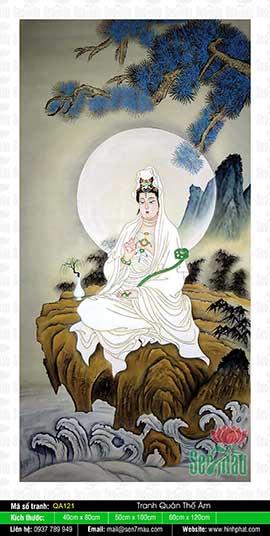 Tranh Phật Quan Âm Đẹp - QA121
