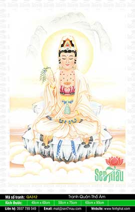 Tranh Phật Quan Âm Đẹp QA312