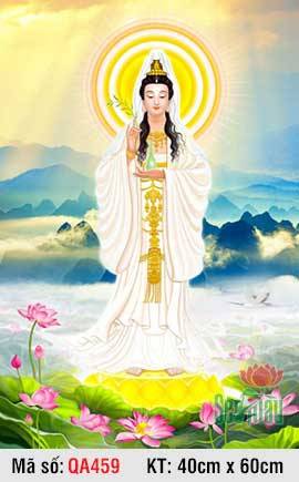 Tranh Thờ Quan Thế Âm Bồ Tát QA459, Quan Âm Bồ Tát