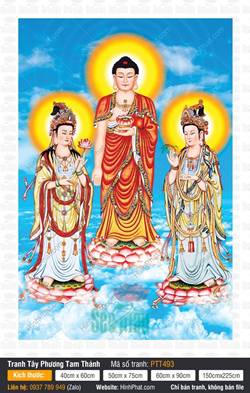 Ảnh Tây Phương Tam Thánh Khổ Lớn PTT493