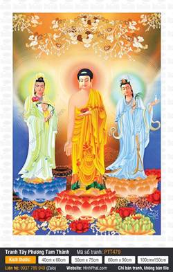 Ảnh Tây Phương Tam Thánh PTT479, Tranh Tam Thánh