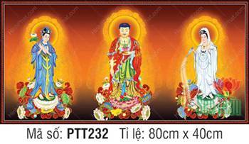 Bộ Hình Ảnh Đẹp Về Tây Phương Tam Thánh PTT232, y phục xanh và trắng Bộ Hình Ảnh Đẹp Về Tây Phương Tam Thánh PTT232, y phục xanh và trắng