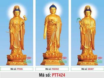 Bộ Hình Ảnh Đẹp Về Tây Phương Tam Thánh PTT424, sắc vàng kim uy nghi Bộ Hình Ảnh Đẹp Về Tây Phương Tam Thánh PTT424, sắc vàng kim uy nghi