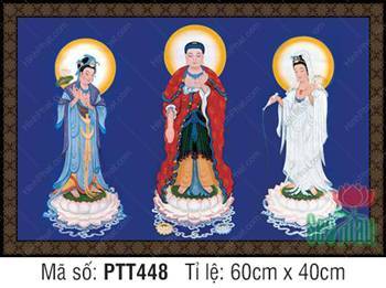 Bộ Hình Ảnh Đẹp Về Tây Phương Tam Thánh PTT448, Ba Ngài đứng đài sen Bộ Hình Ảnh Đẹp Về Tây Phương Tam Thánh PTT448, Ba Ngài đứng đài sen