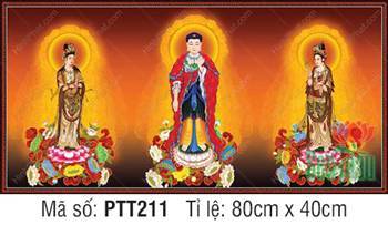 Hình Tây Phương Tam Thánh Chất Lượng Cao PTT211, hào quang rực rỡ Hình Tây Phương Tam Thánh Chất Lượng Cao PTT211, hào quang rực rỡ