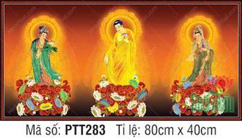Hình Tây Phương Tam Thánh Chất Lượng Cao PTT283, hào quang rực rỡ Hình Tây Phương Tam Thánh Chất Lượng Cao PTT283, hào quang rực rỡ