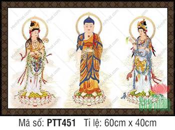 Hình Tây Phương Tam Thánh Chất Lượng Cao PTT451, y phục sắc sảo Hình Tây Phương Tam Thánh Chất Lượng Cao PTT451, y phục sắc sảo