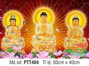 Hình Tây Phương Tam Thánh Đẹp PTT404, hào quang vàng tỏa sáng Hình Tây Phương Tam Thánh Đẹp PTT404, hào quang vàng tỏa sáng