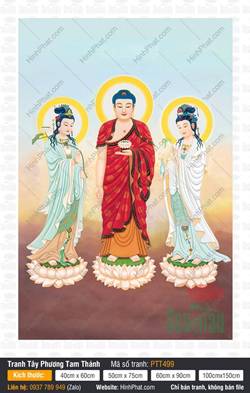 Hình Tây Phương Tam Thánh Size Lớn PTT499