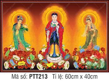 Hình Tây Phương Tam Thánh đẹp nhất PTT213, ba vị đứng uy nghiêm Hình Tây Phương Tam Thánh đẹp nhất PTT213, ba vị đứng uy nghiêm