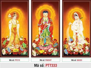 Hình Tây Phương Tam Thánh đẹp nhất PTT333, ba vị ngự tòa sen Hình Tây Phương Tam Thánh đẹp nhất PTT333, ba vị ngự tòa sen
