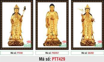 Hình Tây Phương Tam Thánh đẹp nhất PTT429, tôn tượng vàng sen đồng Hình Tây Phương Tam Thánh đẹp nhất PTT429, tôn tượng vàng sen đồng