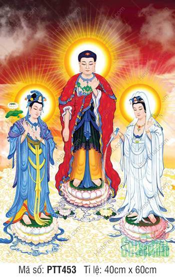 Hình Tây Phương Tam Thánh đẹp nhất PTT453, hào quang tỏa rạng Hình Tây Phương Tam Thánh đẹp nhất PTT453, hào quang tỏa rạng