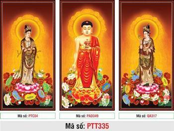 Hình Tây Phương Tam Thánh kích thước lớn PTT335, tôn tượng đứng đài sen Hình Tây Phương Tam Thánh kích thước lớn PTT335, tôn tượng đứng đài sen