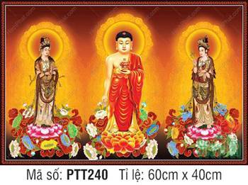 Hình Tây Phương Tam Thánh size Lớn PTT240, ba vị Phật đứng đài sen Hình Tây Phương Tam Thánh size Lớn PTT240, ba vị Phật đứng đài sen