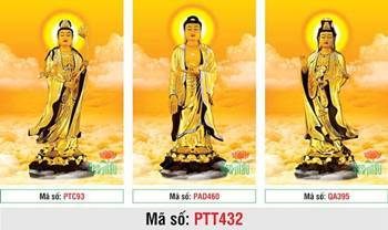 Hình Tây Phương Tam Thánh size Lớn PTT432, tượng vàng ngự tòa sen đen Hình Tây Phương Tam Thánh size Lớn PTT432, tượng vàng ngự tòa sen đen