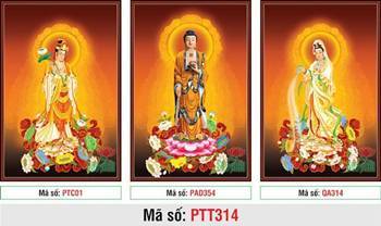 Tây Phương Tam Thánh Đẹp PTT314, tôn tượng đứng giữa hào quang Tây Phương Tam Thánh Đẹp PTT314, tôn tượng đứng giữa hào quang
