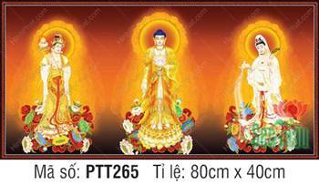 Tây Phương Tam Thánh PTT265, sắc vàng kim rạng rỡ