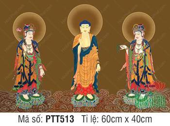 Tây Phương Tam Thánh PTT513, Tôn Tượng Đứng Trên Mây Cổ
