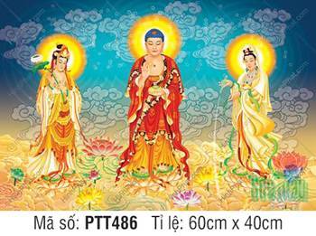 Tây Phương Tam Thánh Size Lớn PTT486, Tôn Tượng Đứng Trên Mây