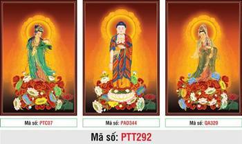 Tây Phương Tam Thánh kích thước lớn PTT292, hào quang rực rỡ Tây Phương Tam Thánh kích thước lớn PTT292, hào quang rực rỡ