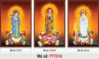 Tây Phương Tam Thánh kích thước lớn PTT316, ba vị ngự đài sen Tây Phương Tam Thánh kích thước lớn PTT316, ba vị ngự đài sen