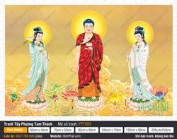 Tranh Tây Phương Tam Thánh Size Lớn PTT503