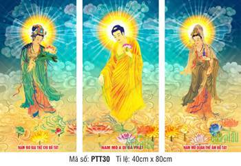 Tây Phương Tam Thánh PTT30, ba vị đứng trên mây xanh