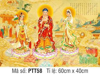 Tây Phương Tam Thánh Đẹp PTT58, bối cảnh cung điện vàng Tây Phương Tam Thánh Đẹp PTT58, bối cảnh cung điện vàng