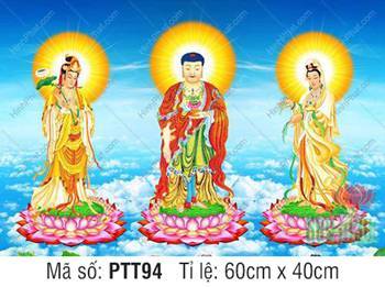 Tây Phương Tam Thánh Đẹp PTT94, ngự đài sen giữa bầu trời xanh Tây Phương Tam Thánh Đẹp PTT94, ngự đài sen giữa bầu trời xanh