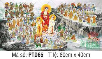 Hình Tây Phương Tiếp Dẫn PTD65, hào quang rực rỡ bên dòng thác đổ