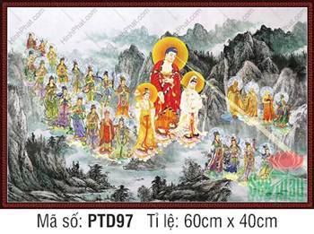 Hình Tây Phương Tiếp Dẫn PTD97, hào quang ngự núi mây