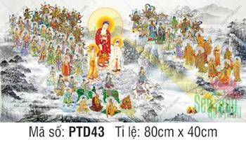 Tây Phương Tam Thánh Tiếp Dẫn PTD43, Thánh chúng hội tụ đỉnh núi