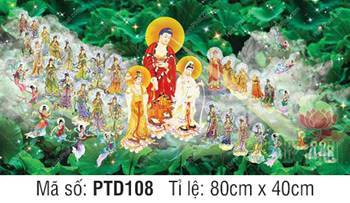 Tây Phương Tiếp Dẫn PTD108, cảnh Thánh chúng hội tụ ngự lá sen