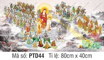 Tây Phương Tiếp Dẫn PTD44, Đức Phật và Thánh chúng ngự mây