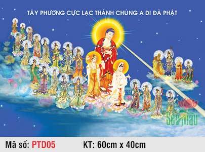 Hình Phật Tiếp Dẫn PTD05, Tranh Phật Tiếp Dẫn Đẹp