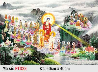 Hình Tây Phương Tiếp Dẫn Đẹp PTD23, Tranh Phật Đẹp