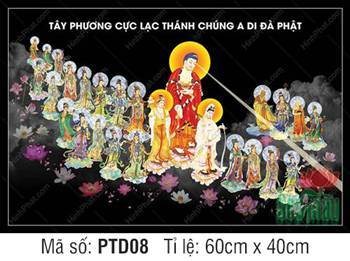 Tây Phương Tam Thánh Tiếp Dẫn PTD08, đoàn Thánh chúng ngự hoa sen