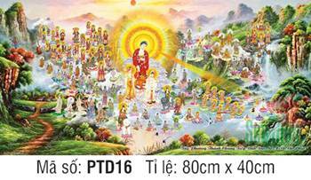 Tây Phương Tam Thánh Tiếp Dẫn PTD16, Thánh chúng ngự cảnh tịnh độ