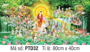 Tây Phương Tam Thánh Tiếp Dẫn PTD32, Thánh chúng ngự thác nước rừng xanh