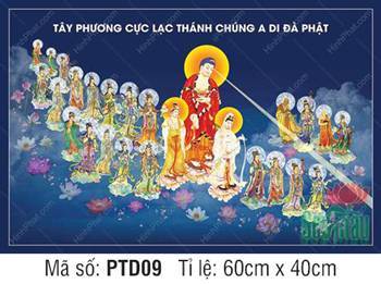 Tây Phương Tiếp Dẫn PTD09, cảnh Thánh Chúng ngự mây xanh